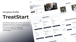 TreatStart Company Profile Website image